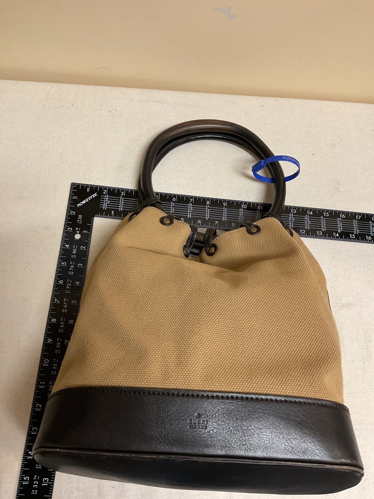Handbag Luxury Designer By Gucci In Brown & Tan, Size:Large