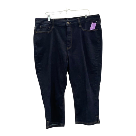 Jeans Cropped By St Johns Bay In Blue, Size:20