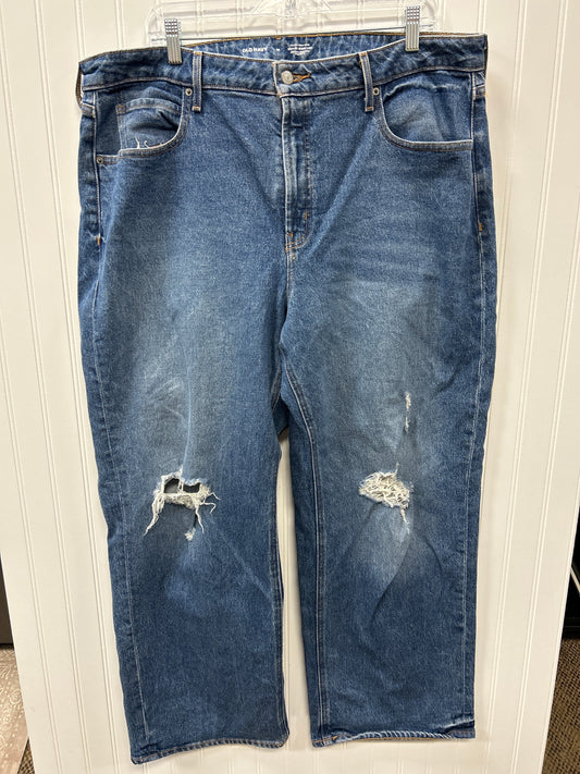 Jeans Wide Leg By Old Navy In Blue Denim, Size:18