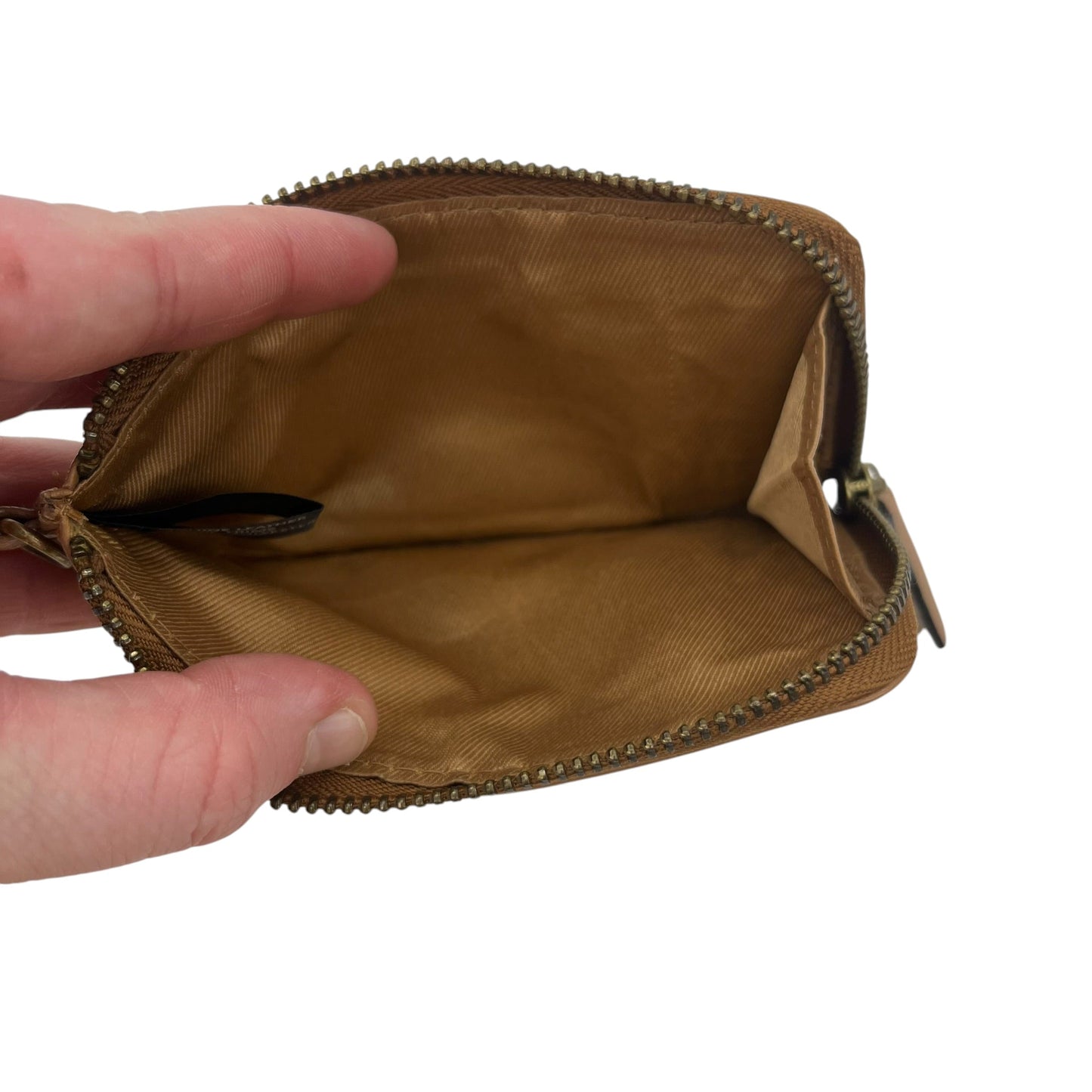 Wallet Leather By Clothes Mentor In Brown, Size:Small