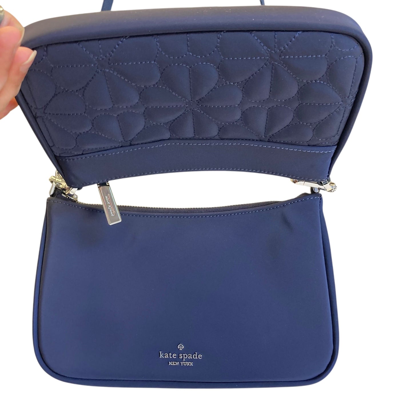 Handbag Designer By Kate Spade In Navy, Size:Small
