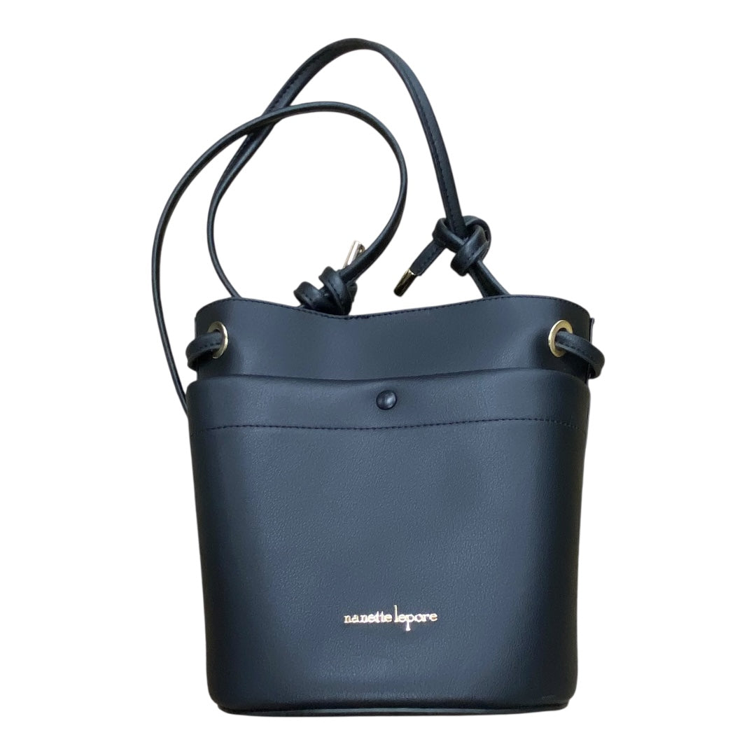 Handbag By Nanette Lepore In Black & Gold, Size:Small