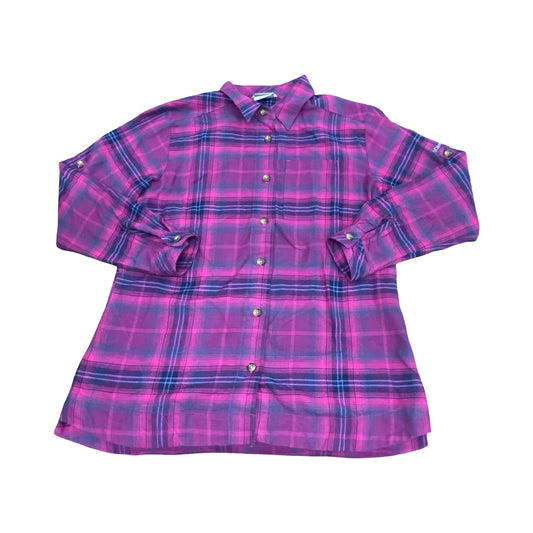 Top Ls By Columbia In Plaid Pattern, Size:L