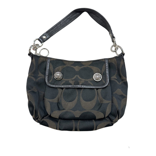 Handbag Designer By Coach In Black & Grey, Size:Small