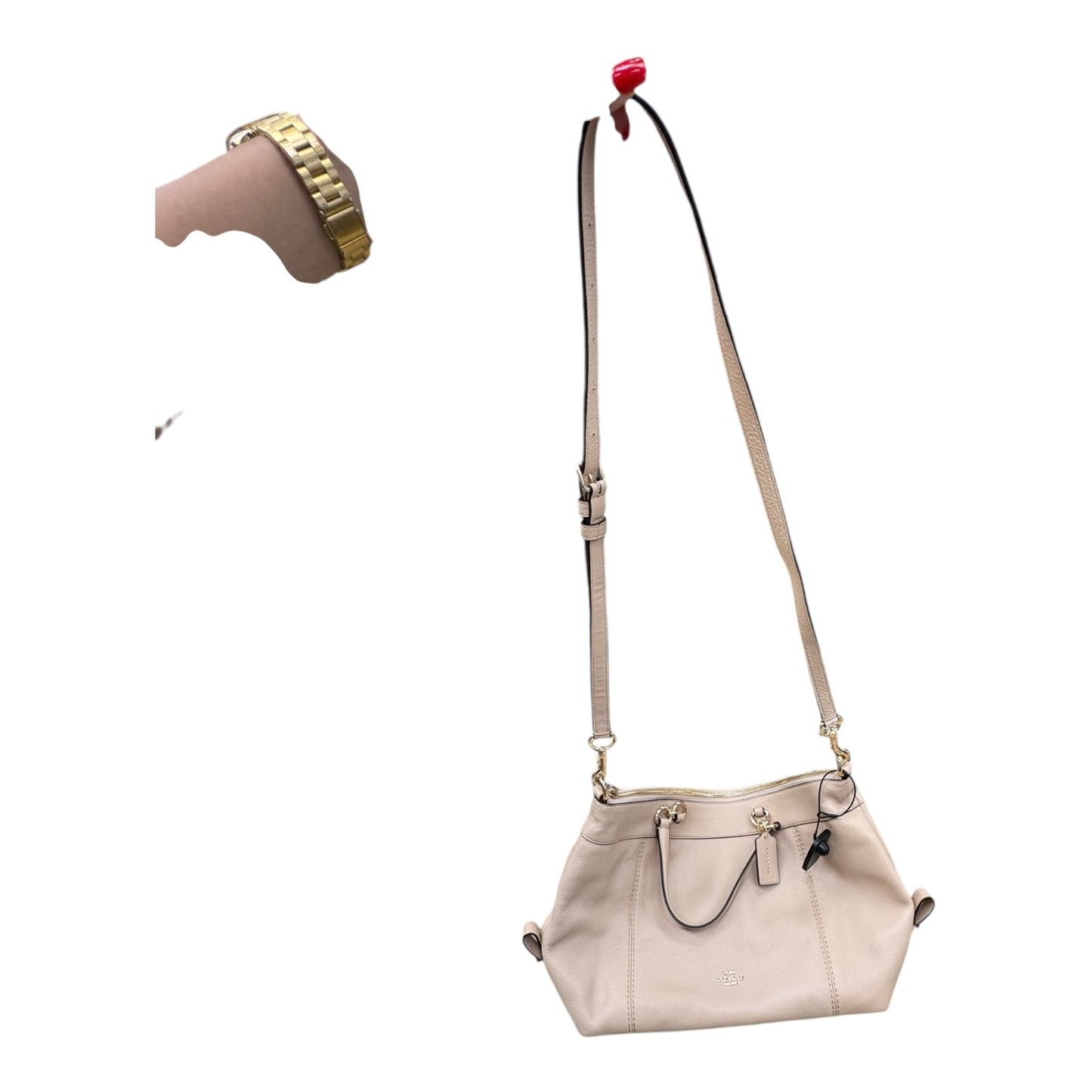 Handbag Designer By Coach In Tan, Size:Large