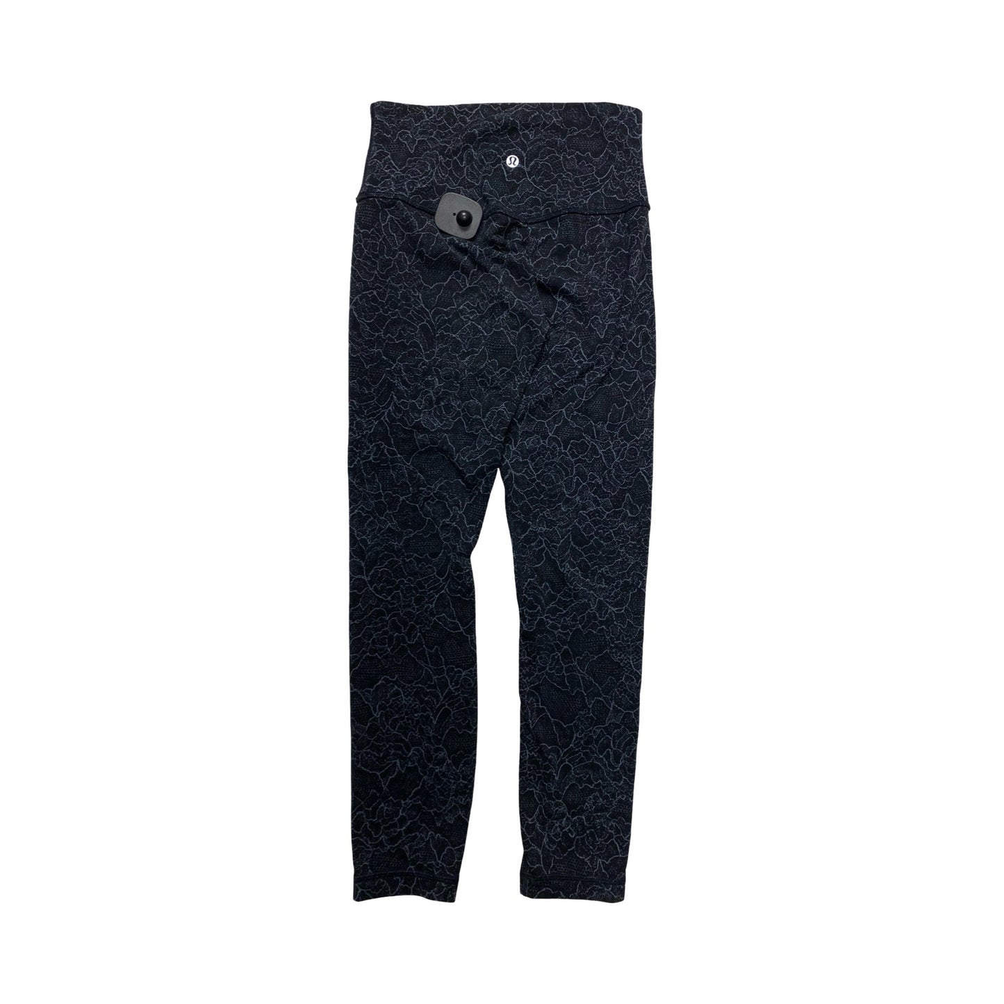 Athletic Leggings By Lululemon In Black & Grey, Size:4