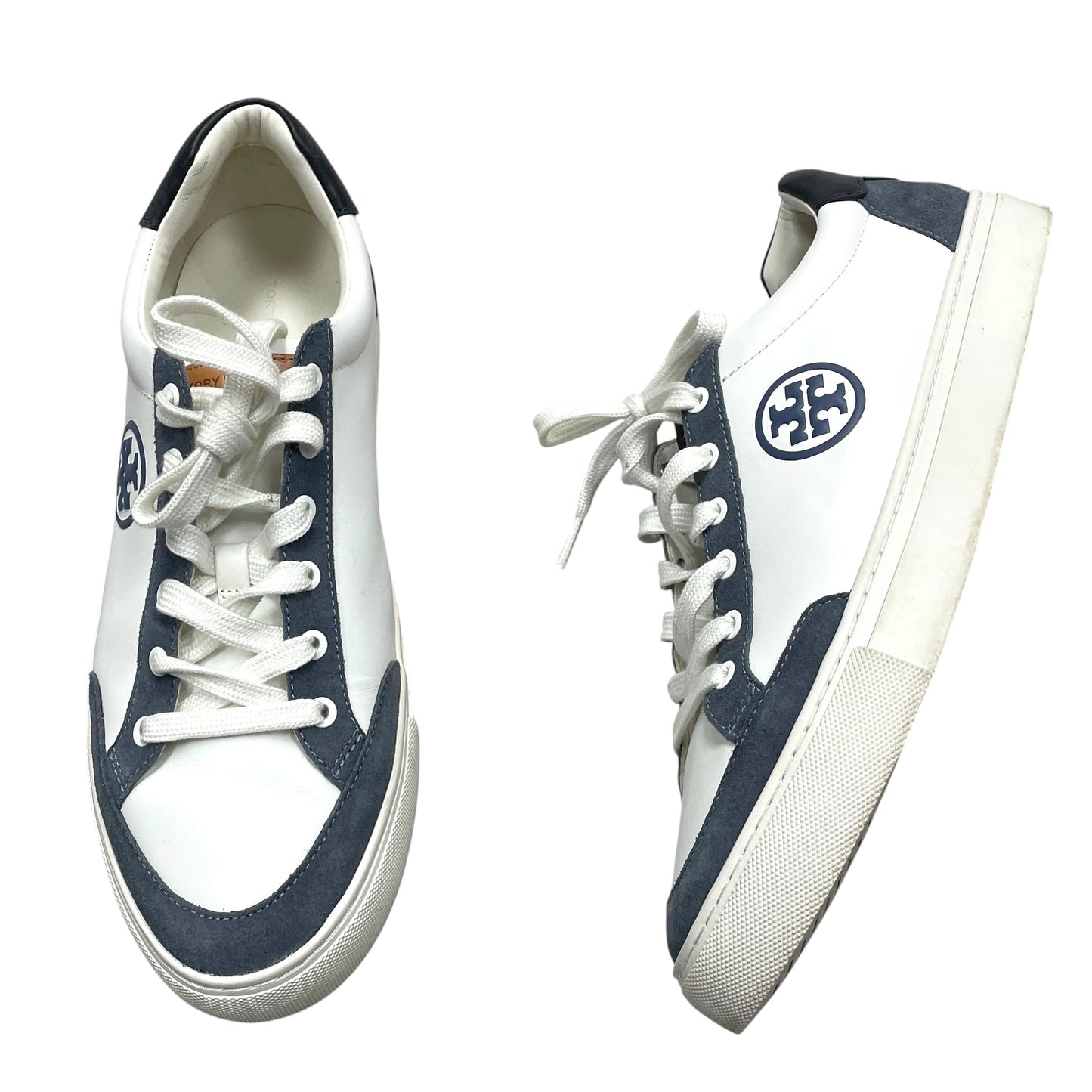 Shoes Designer By Tory Burch In Blue & White, Size: 11