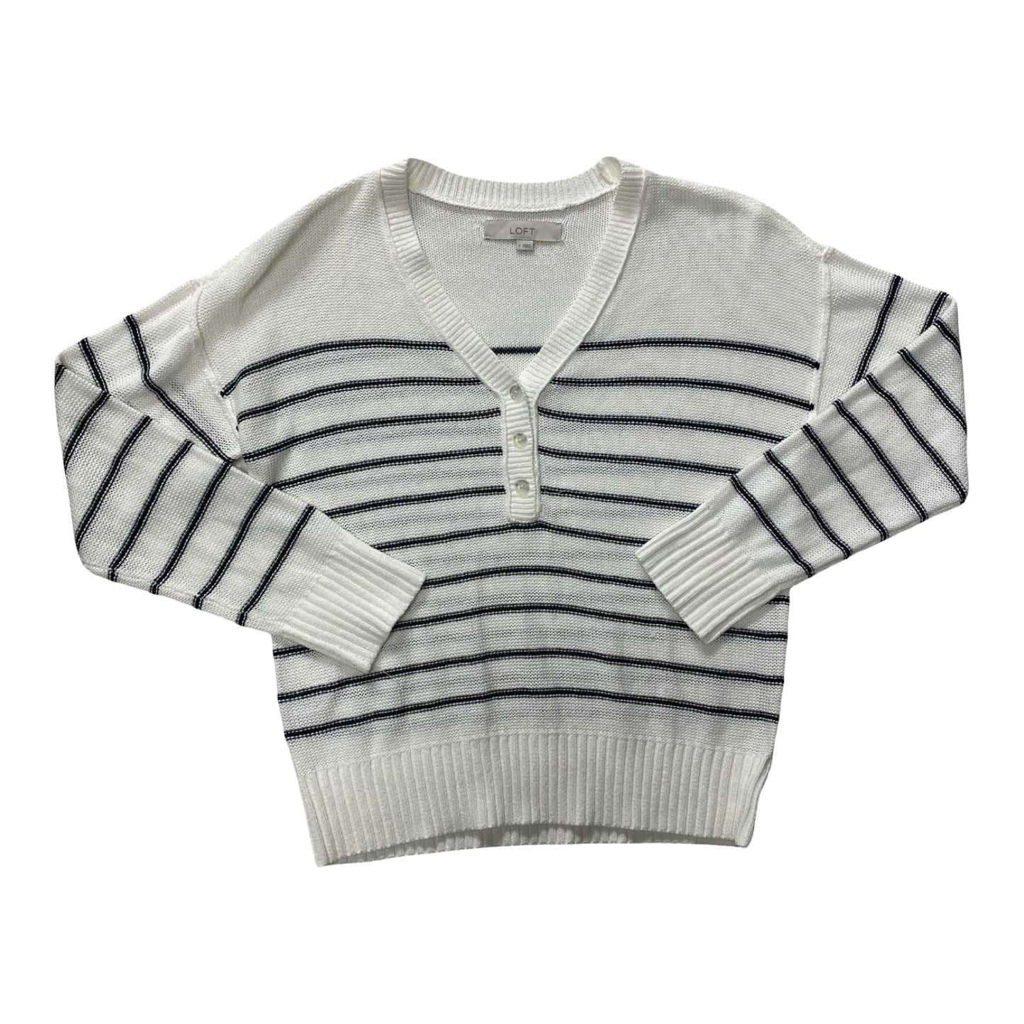 Sweater By Loft In Striped Pattern, Size:S