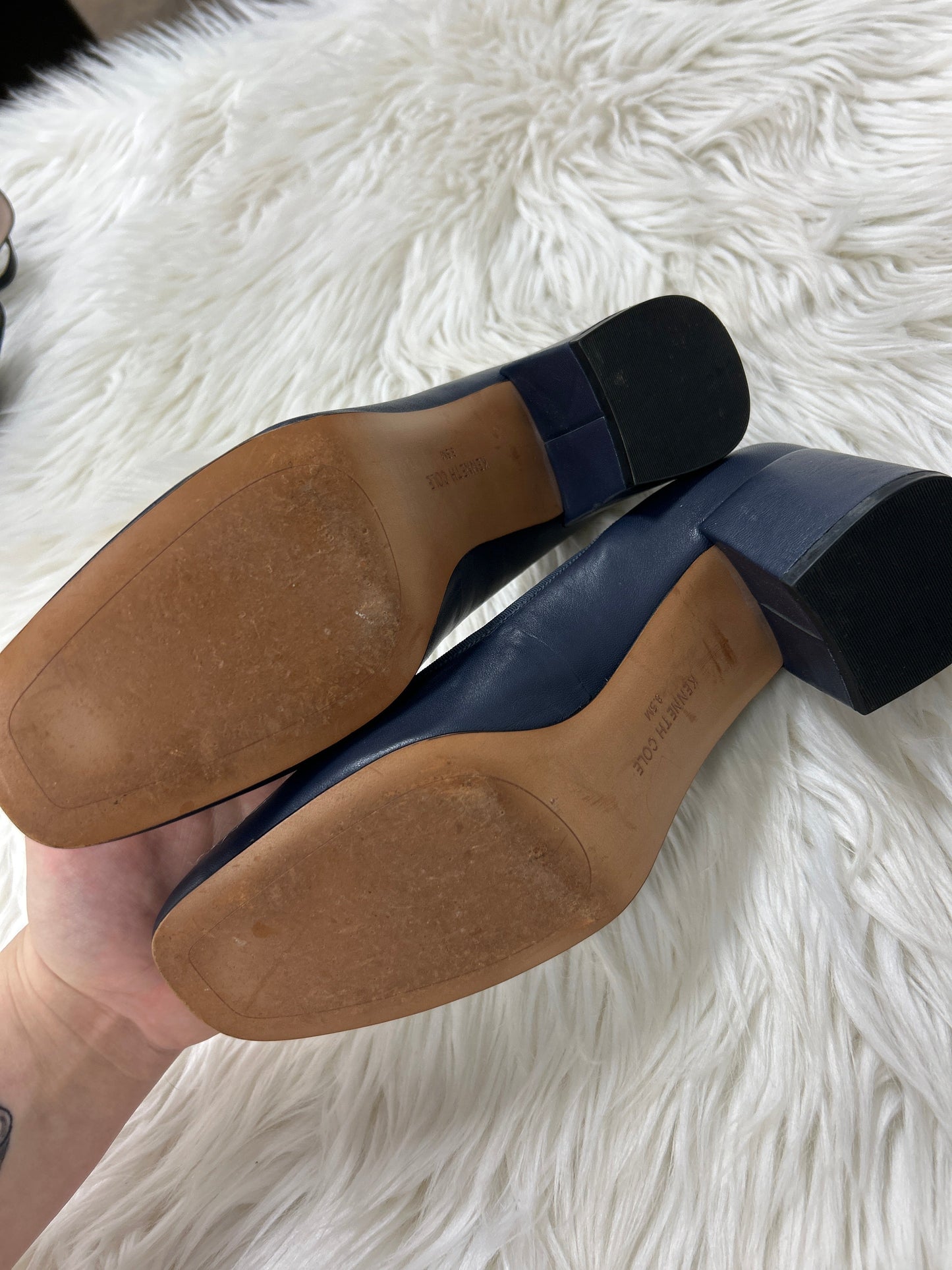 Shoes Heels Block By Kenneth Cole In Navy, Size:8.5