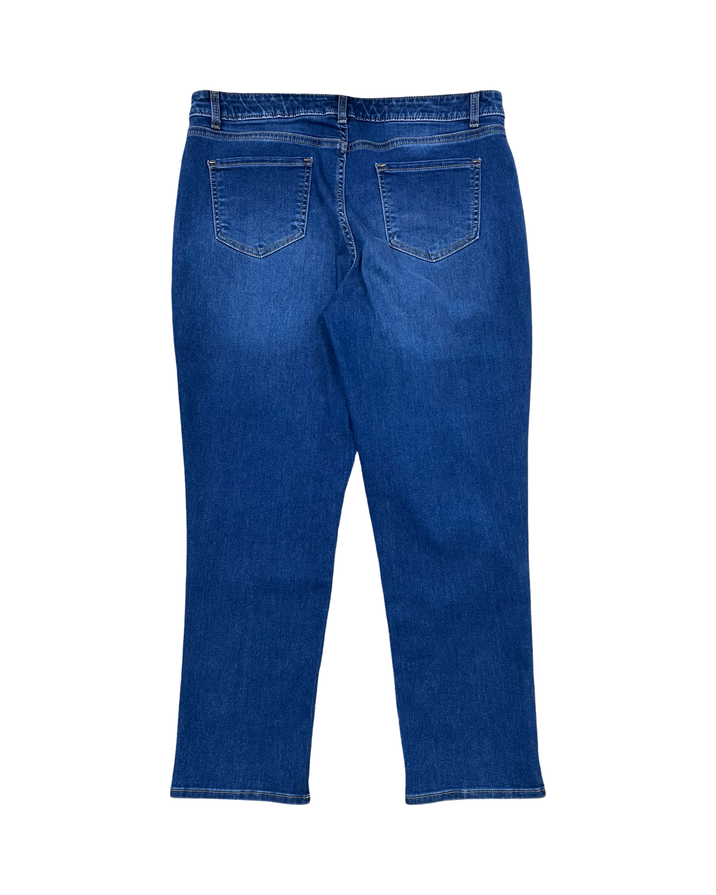 Jeans Straight By Coldwater Creek In Blue Denim, Size:14