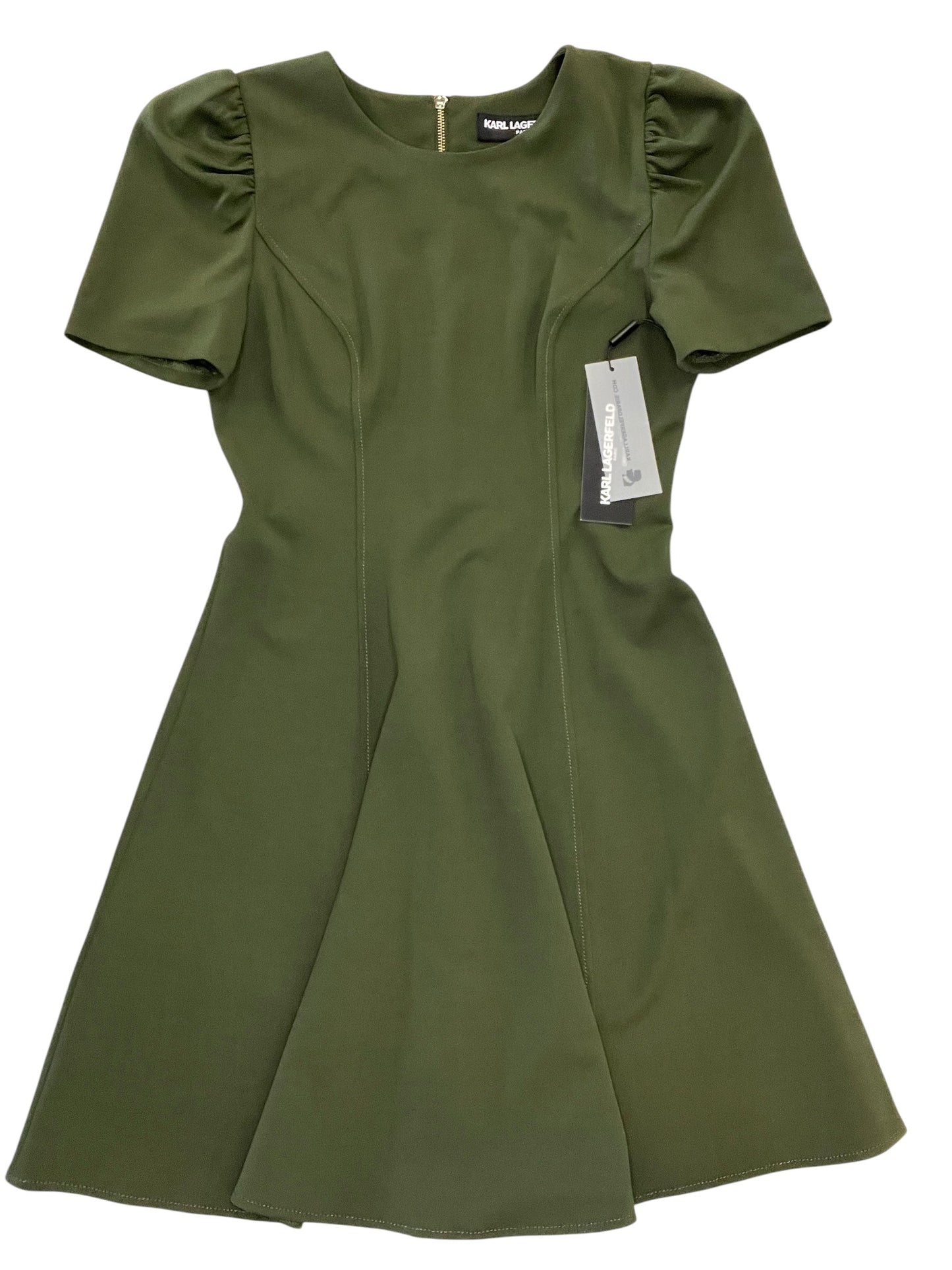 Dress Designer By Karl Lagerfeld In Green, Size:Xs