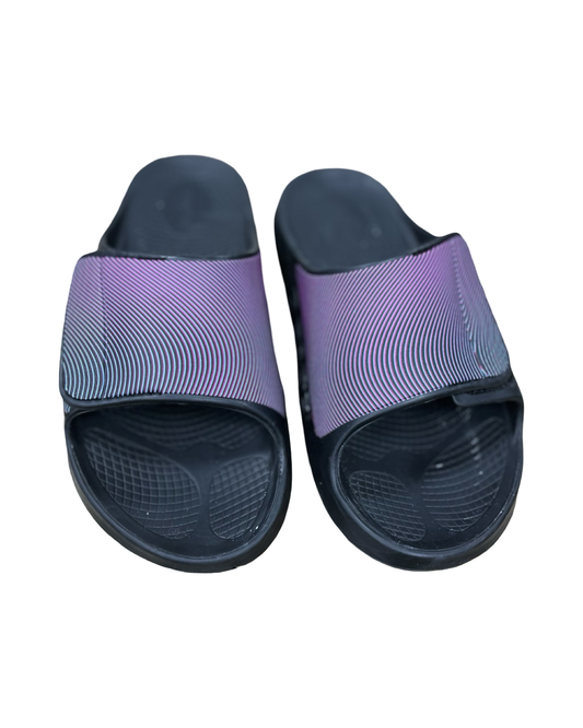 Sandals Flats By Oofos In Purple, Size:10
