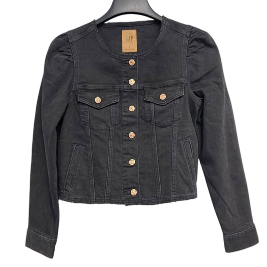 Jacket Denim By Gap In Black Denim, Size:S