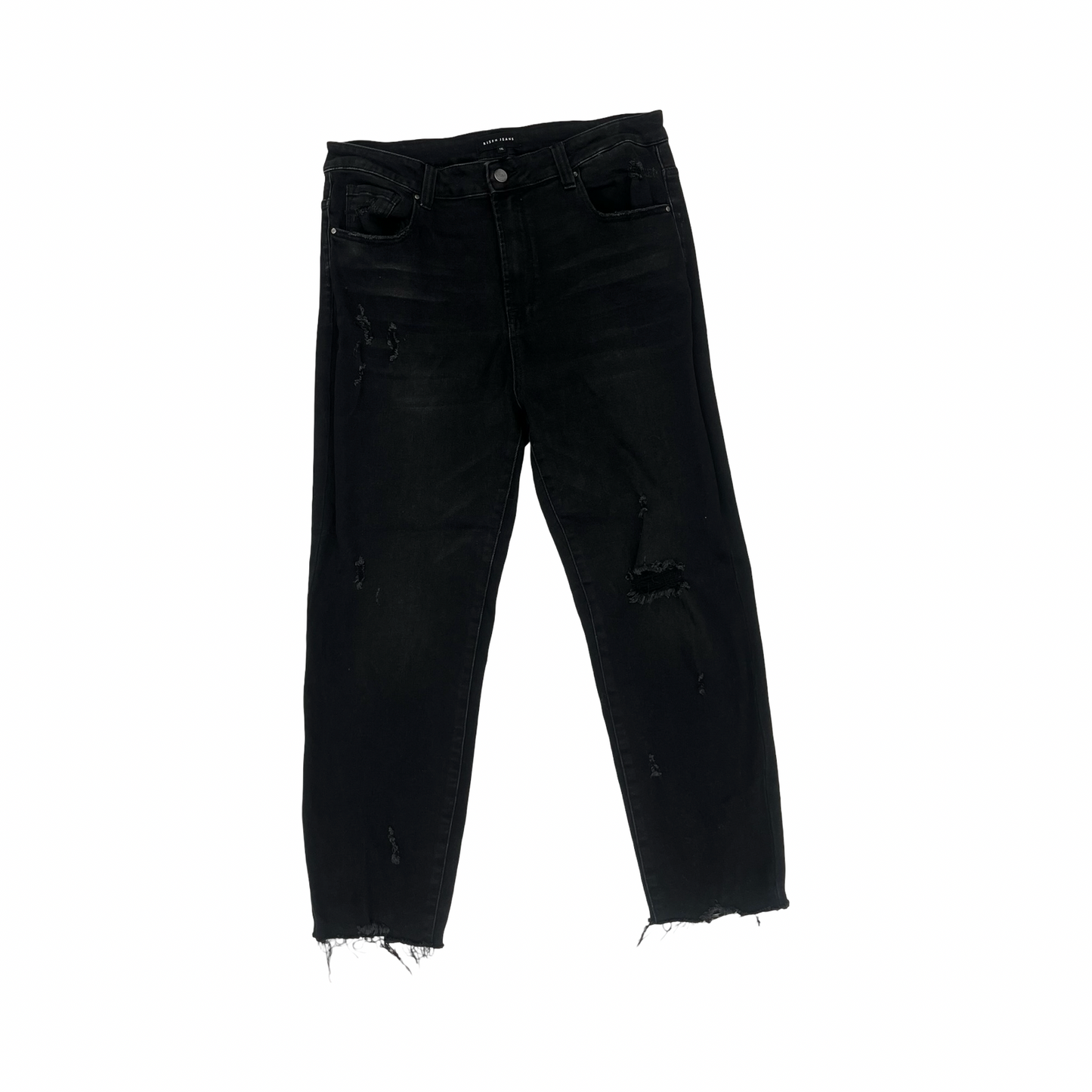 Jeans Skinny By Risen In Black Denim, Size:1X
