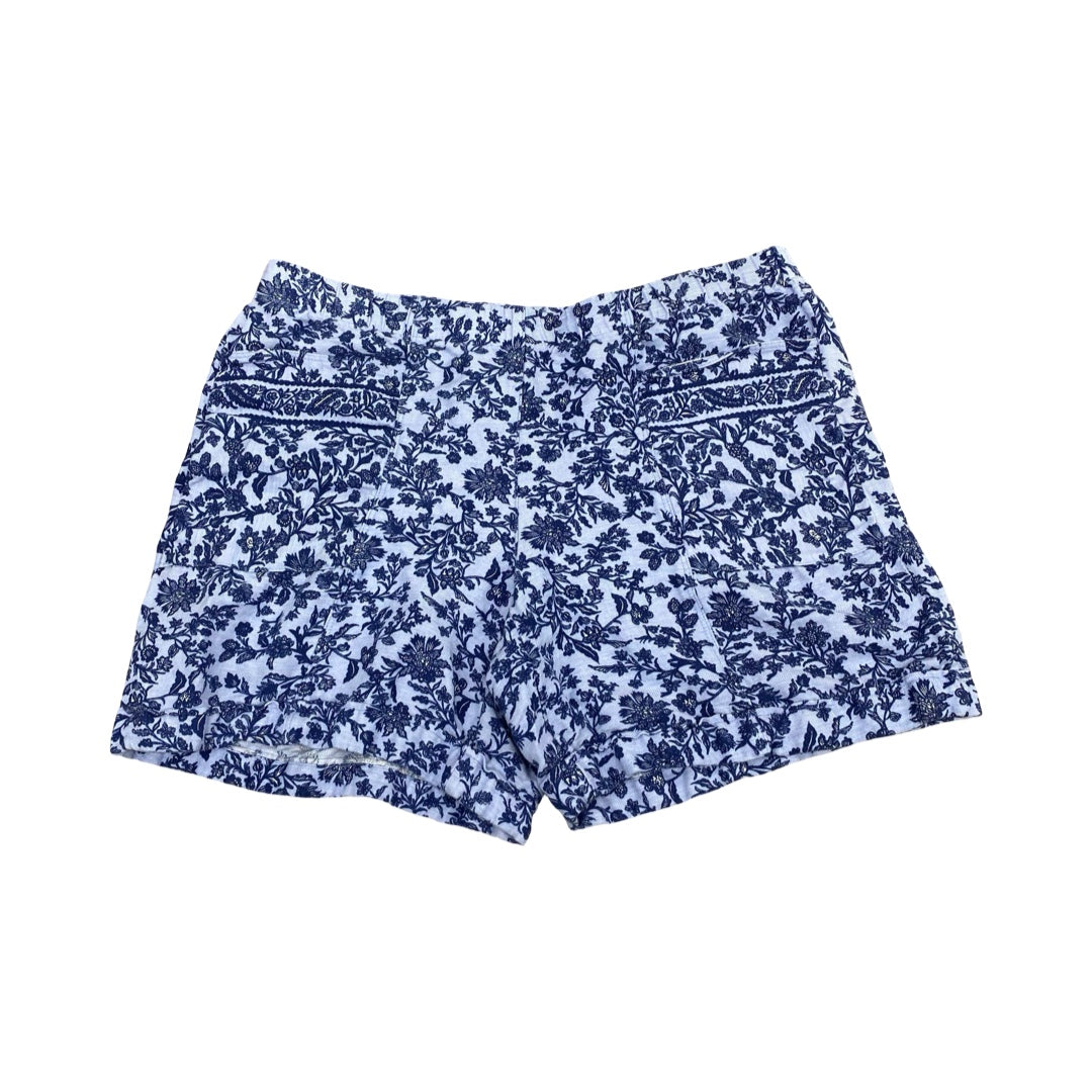 Shorts By J. Jill In Blue & White, Size:L