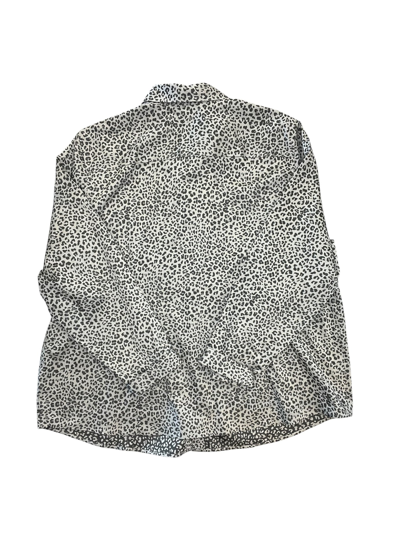 Blouse Ls By Chicos In Leopard Print, Size:2X