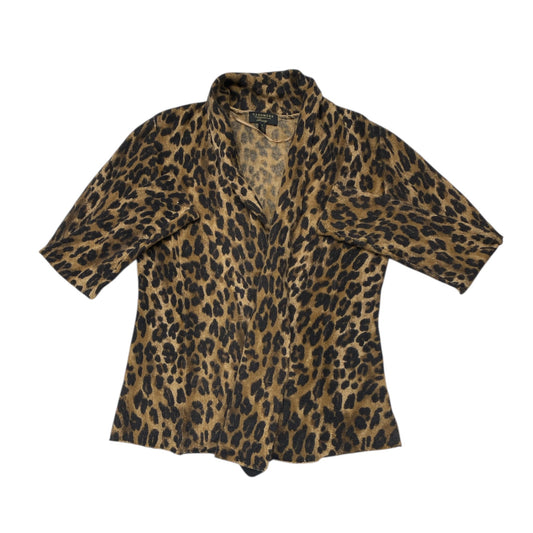 Sweater Cardigan Cashmere By Charter Club In Animal Print, Size:S