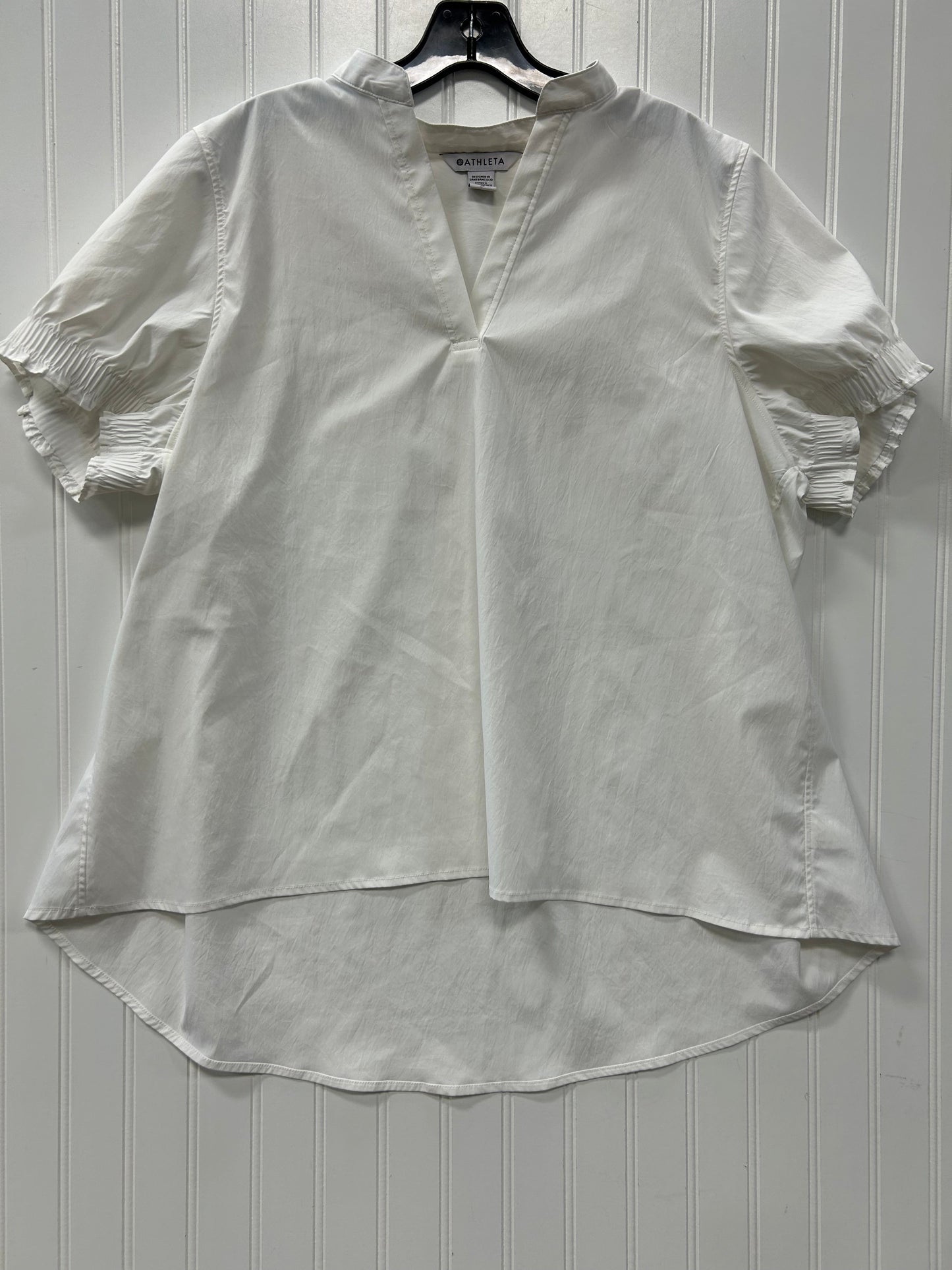 Blouse Ss By Athleta In White, Size:L