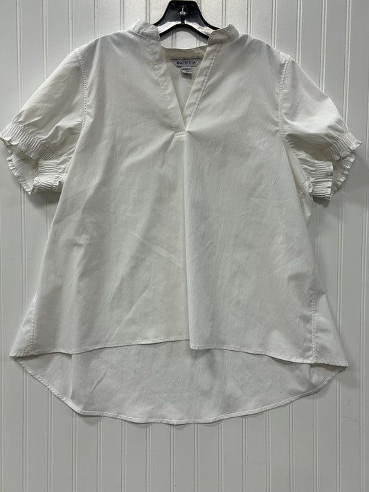 Blouse Ss By Athleta In White, Size:L