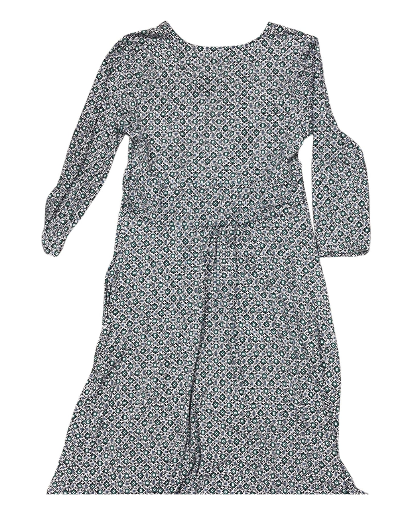 Dress Casual Maxi By Lands End In Blue & Green, Size:L