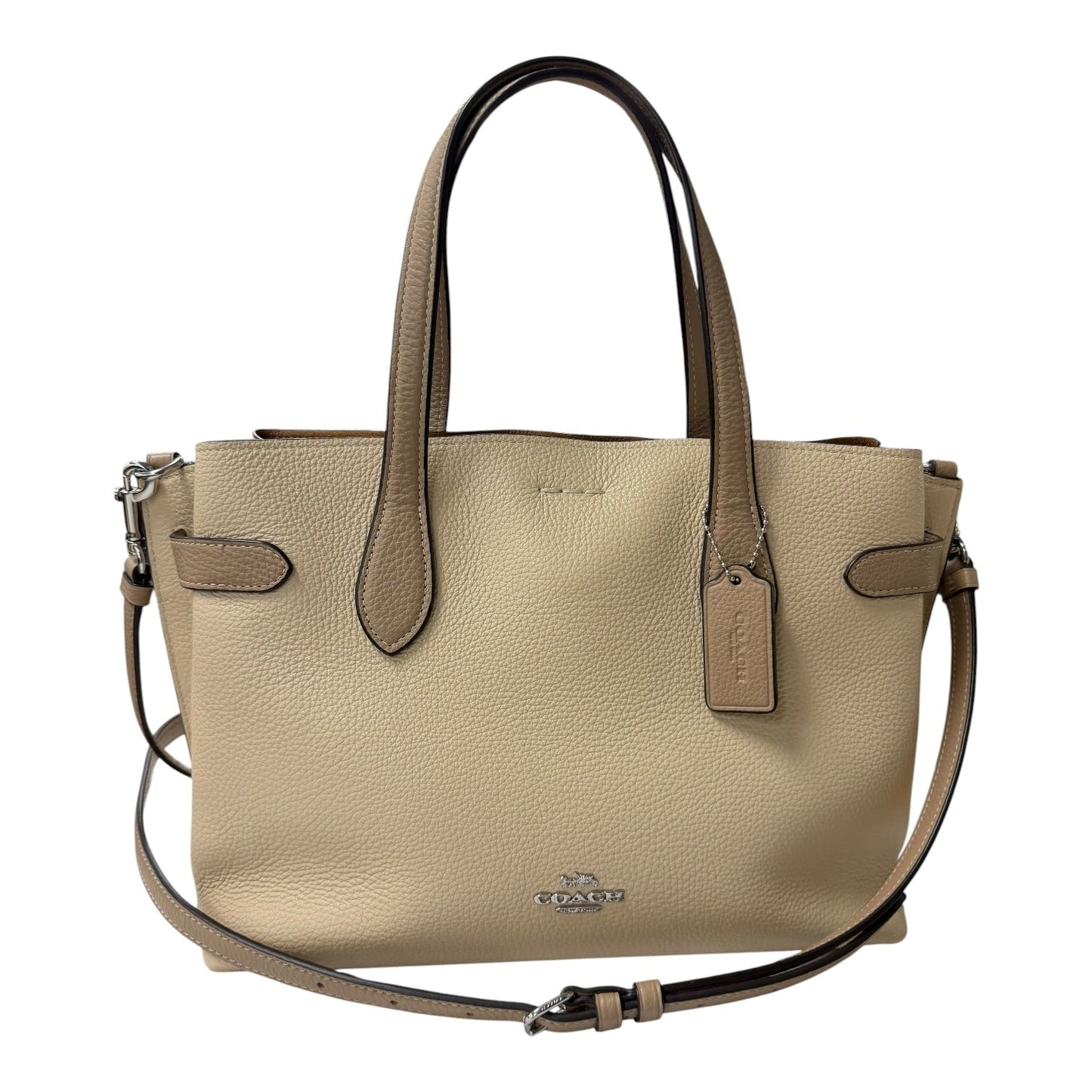 Handbag Designer By Coach In Tan, Size:Medium