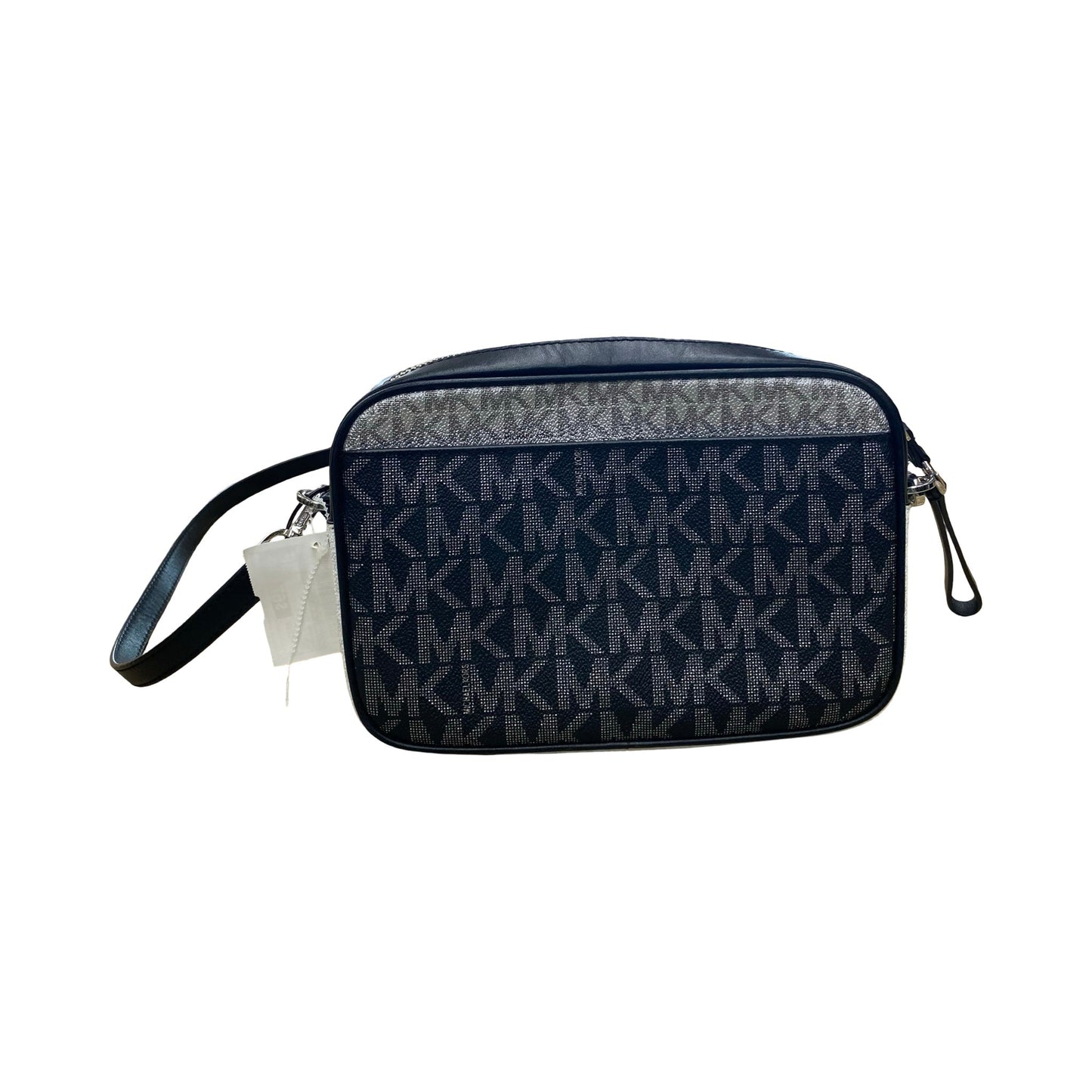 Handbag Designer By Michael Kors In Black & Grey, Size:Medium
