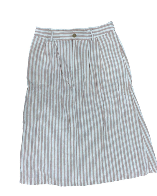 Skirt Maxi By A New Day In Tan & White, Size:Xl