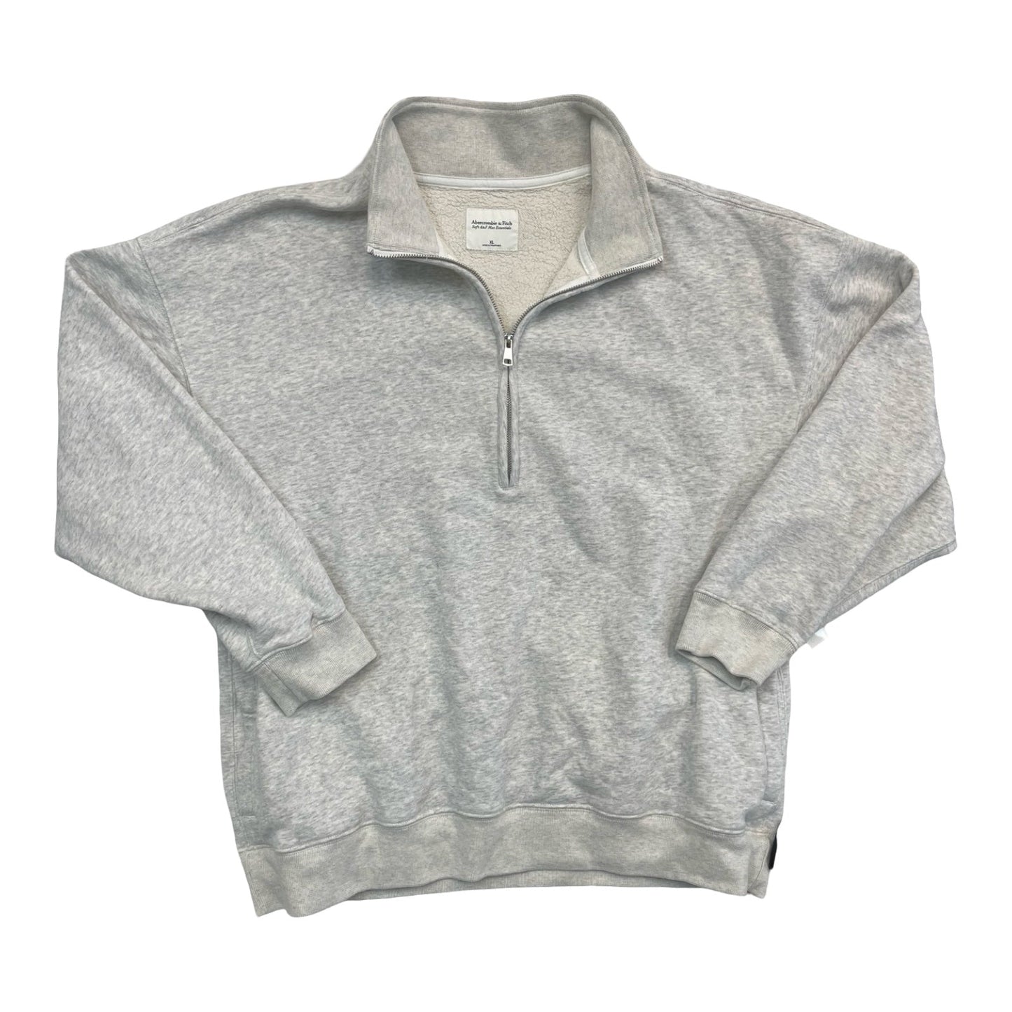 Sweatshirt Collar By Abercrombie And Fitch In Grey, Size:Xl