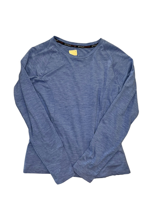 Athletic Top Ls Collar By Spyder In Blue, Size:L