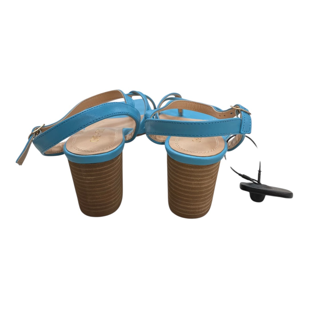 Sandals Heels Kitten By chase & Chloe  In Blue, Size:8