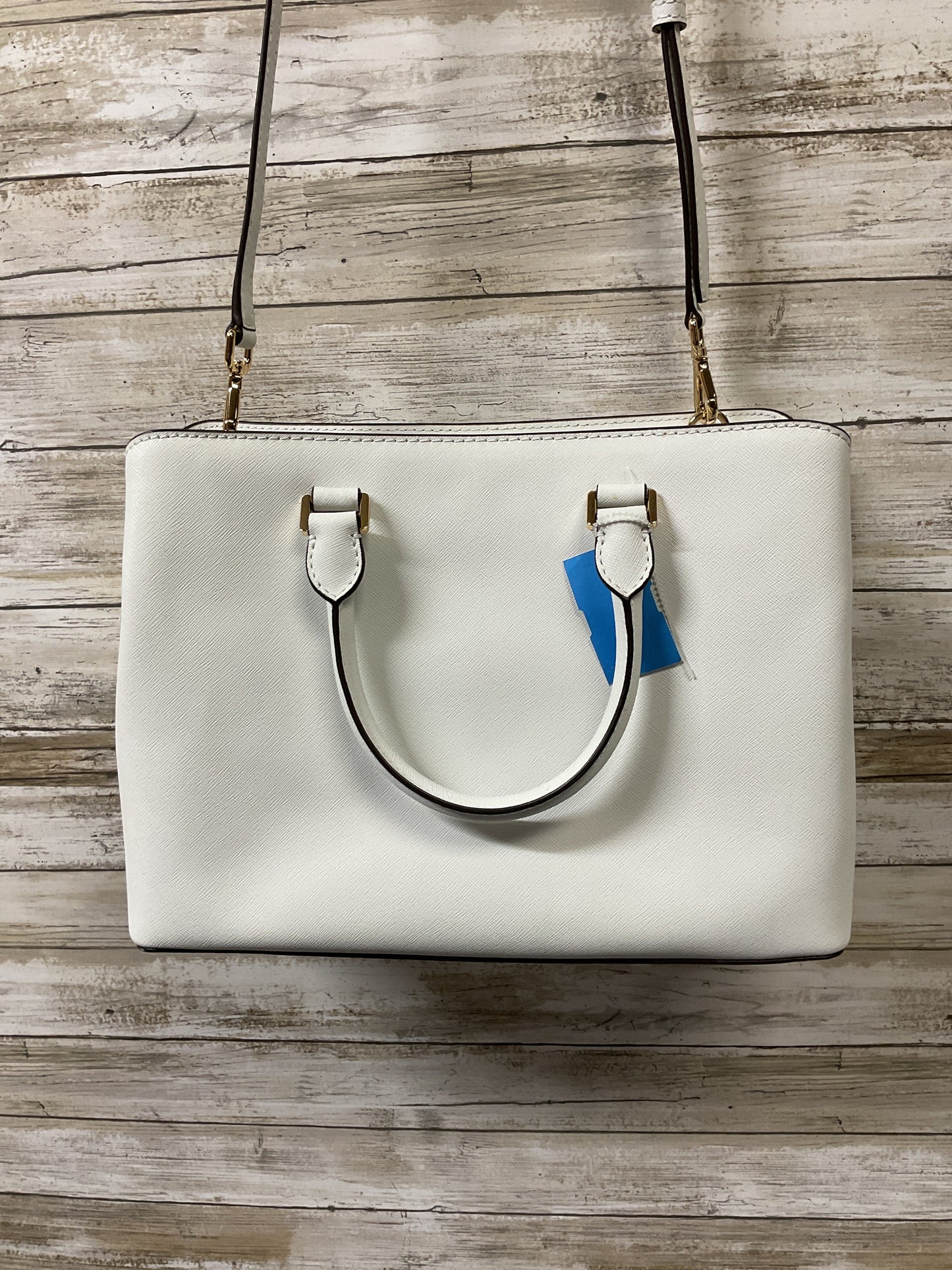 Handbag Designer By Michael Kors In White, Size:Medium