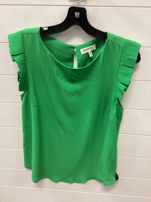 Top Sleeveless By Monteau In Green, Size:M