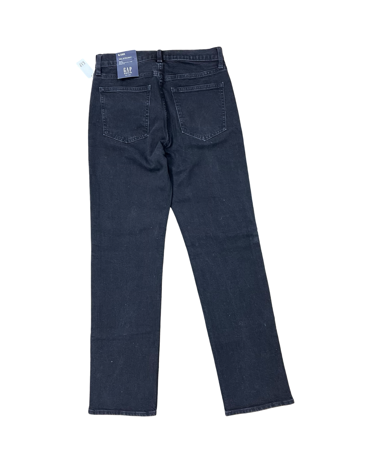 Jeans Straight By Gap In Black Denim, Size:6