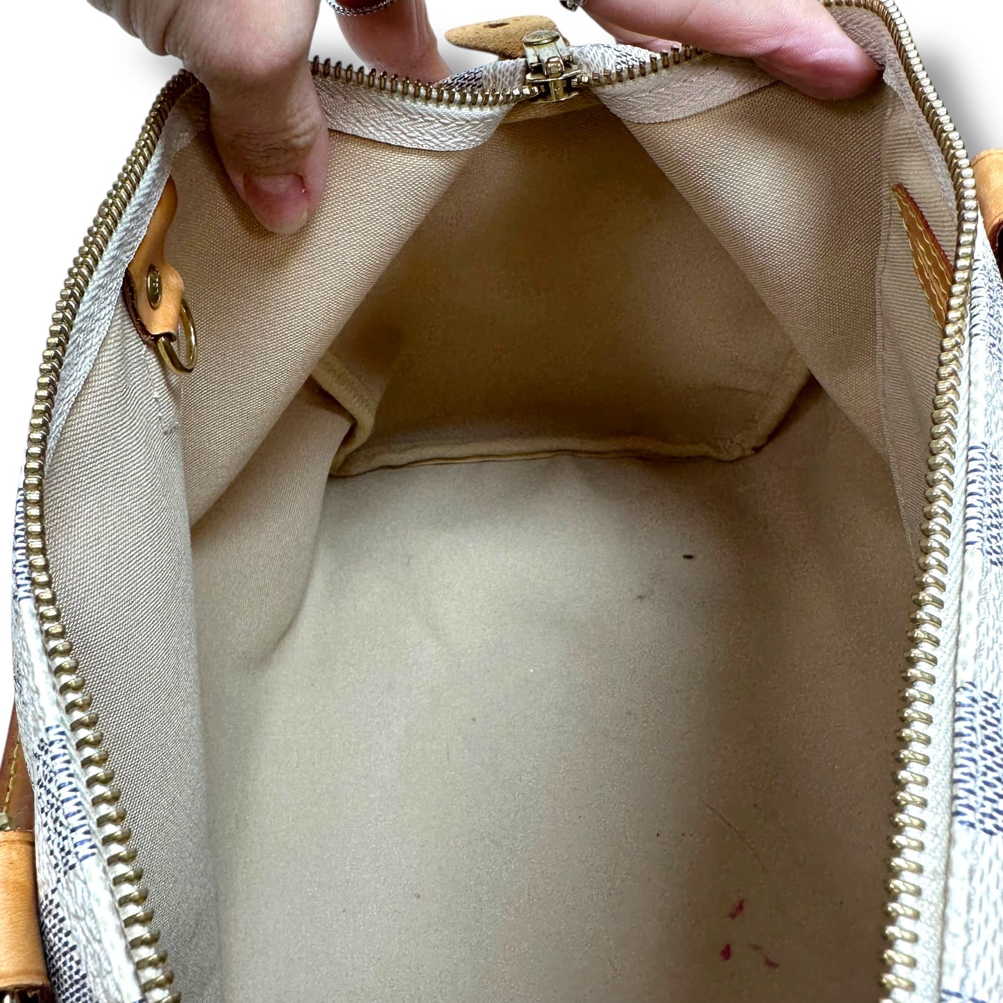 Speedy 35 Handbag Luxury Designer By Louis Vuitton, Size: Large