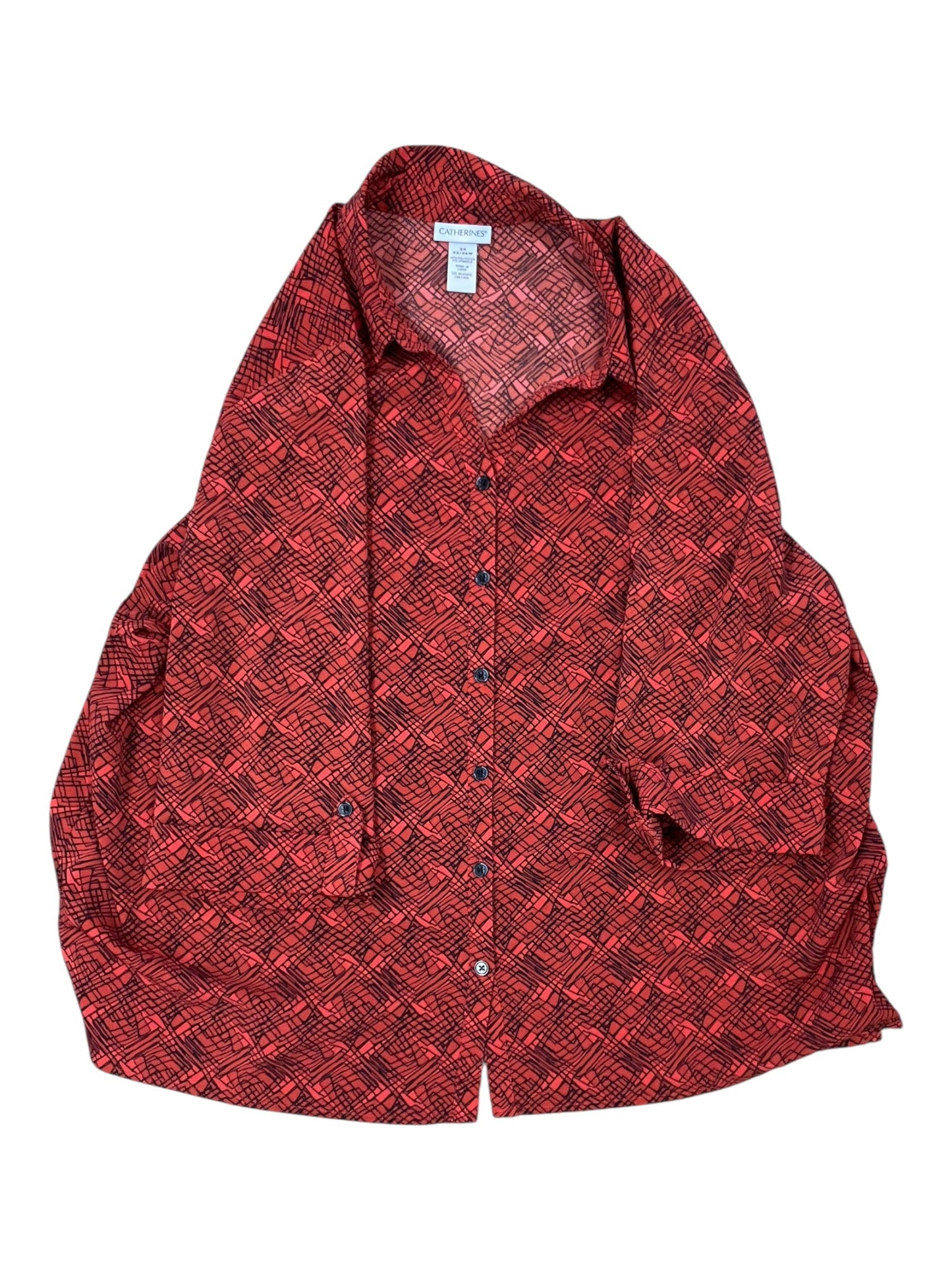 Top Ls By Catherines In Orange, Size:2X