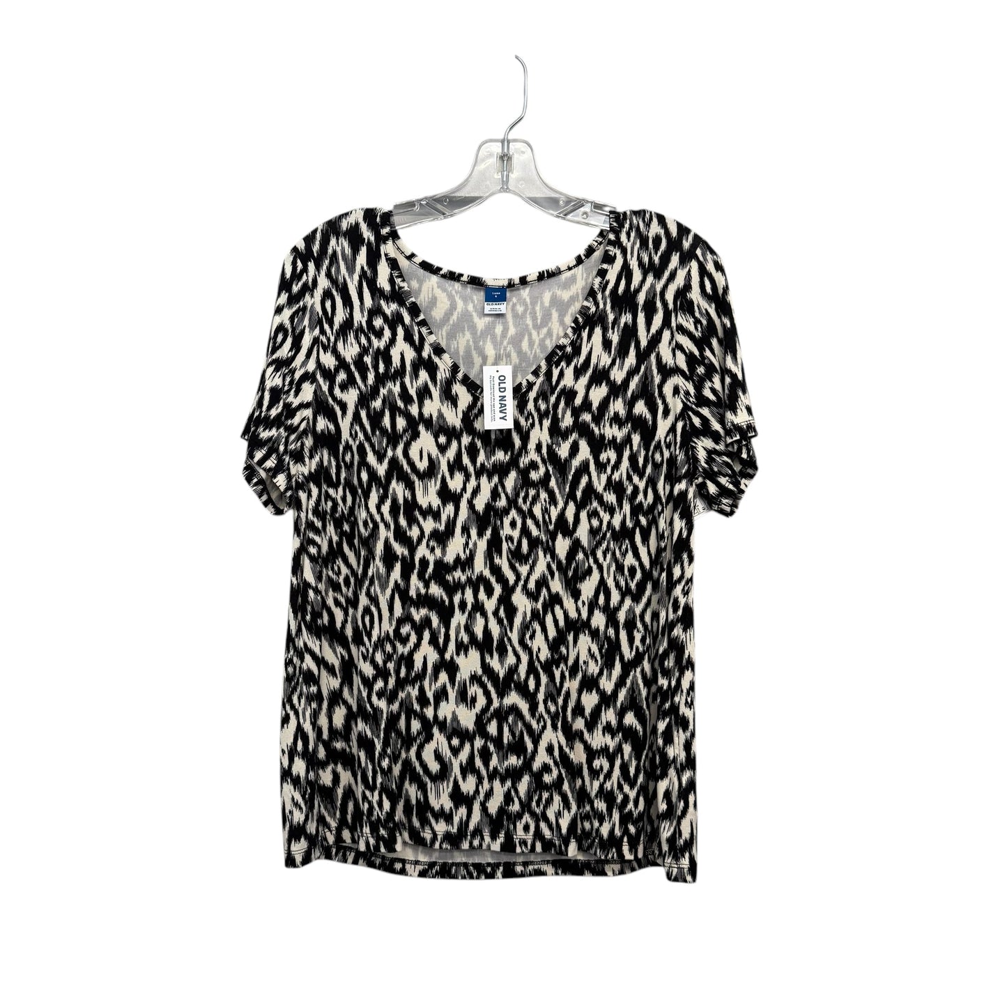 Top Ss Basic By Old Navy In Black & Cream, Size:S