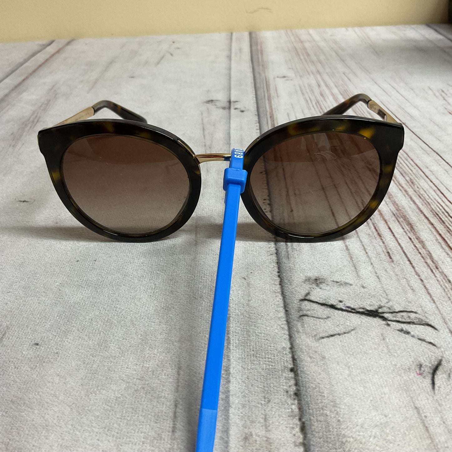 Sunglasses Luxury Designer By Dolce And Gabbana In Tortoise Shell Print