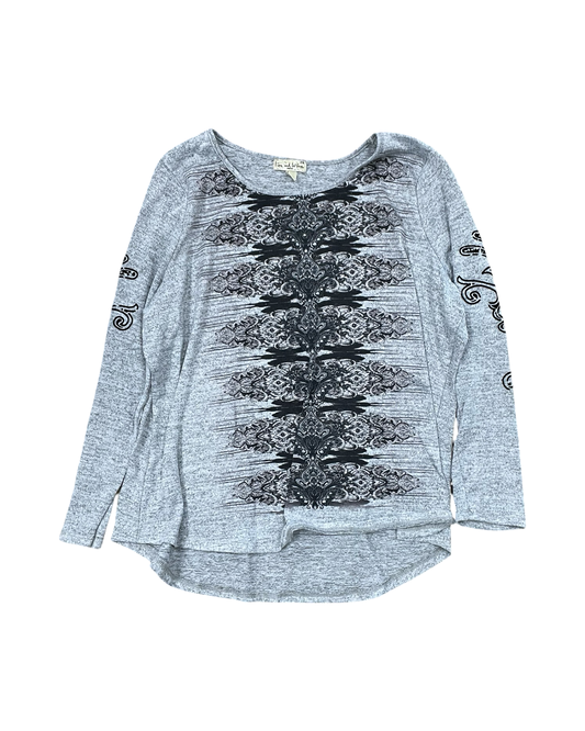 Top Ls By Live And Let Live In Grey, Size:2X