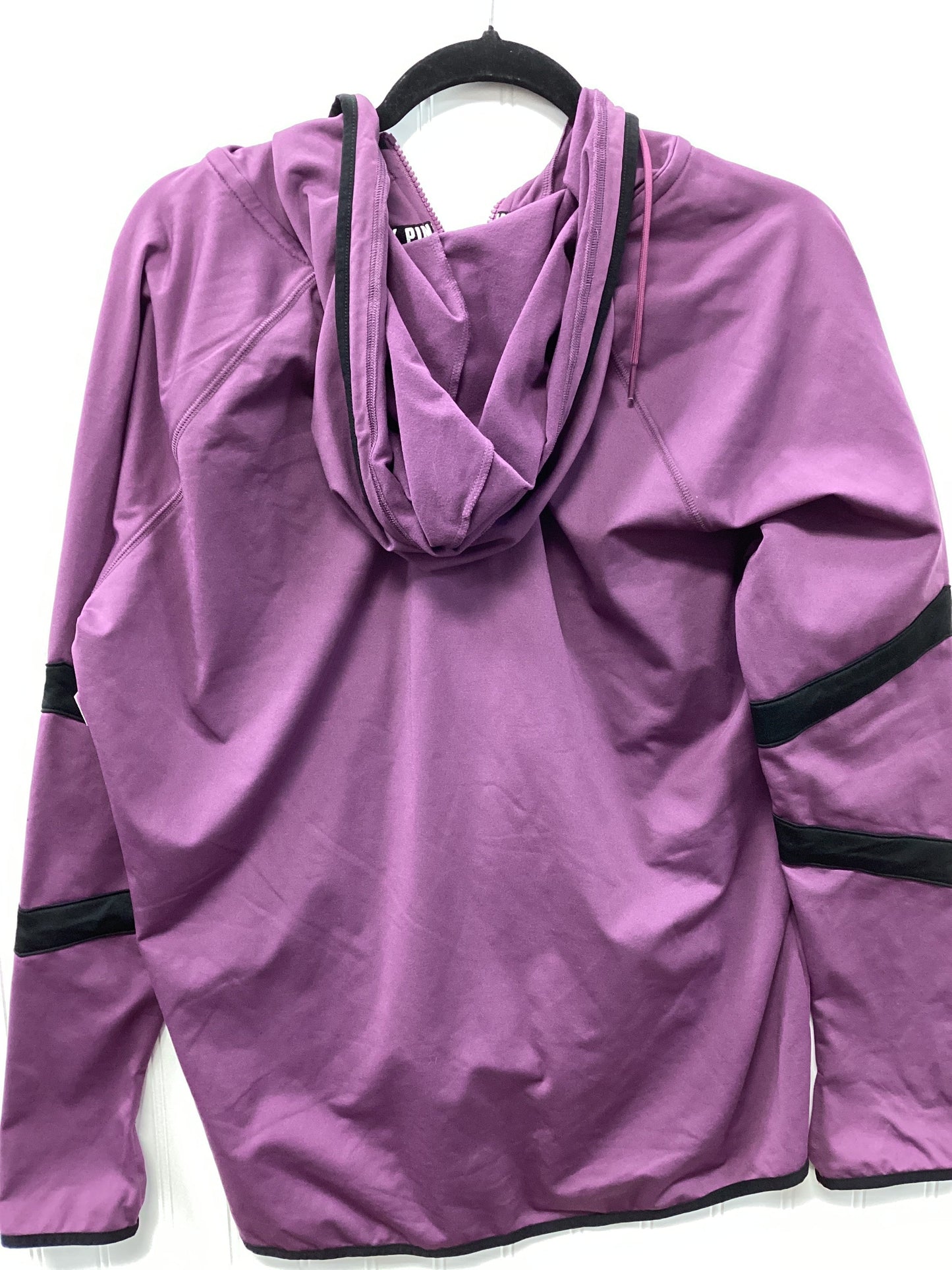 Athletic Jacket By Pink In Purple, Size:L