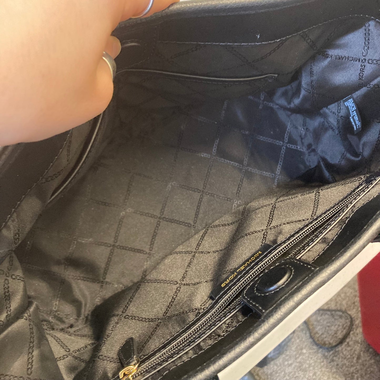 Handbag Designer By Michael Kors In Black, Size:Large