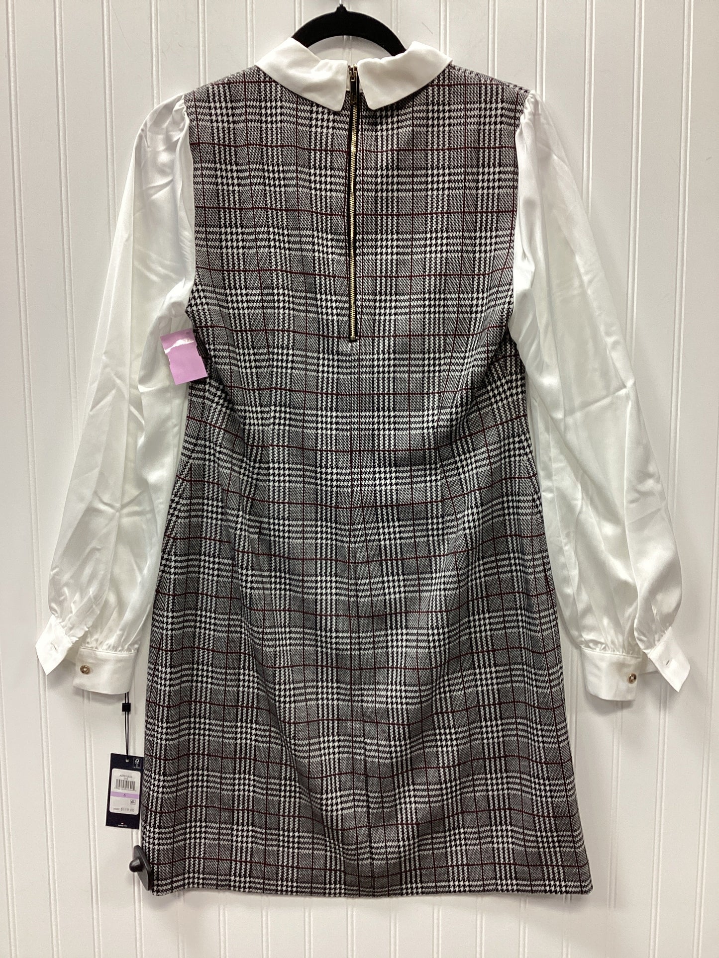 Dress Work By Tommy Hilfiger In Grey & White, Size:6