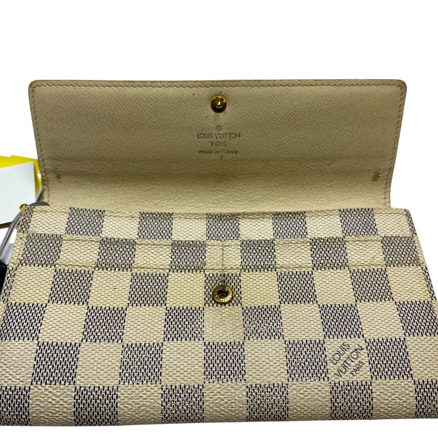 Wallet Luxury Designer By Louis Vuitton In Cream, Size:Large