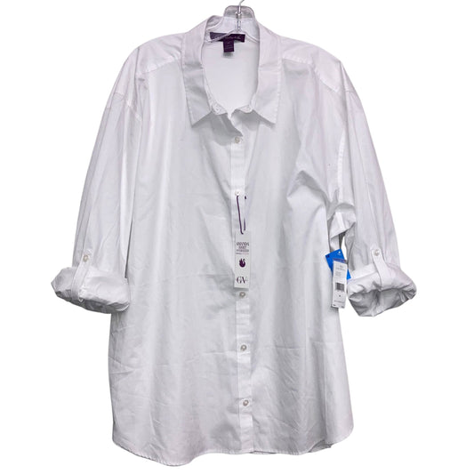 Top Ls By Gloria Vanderbilt In White, Size:2X