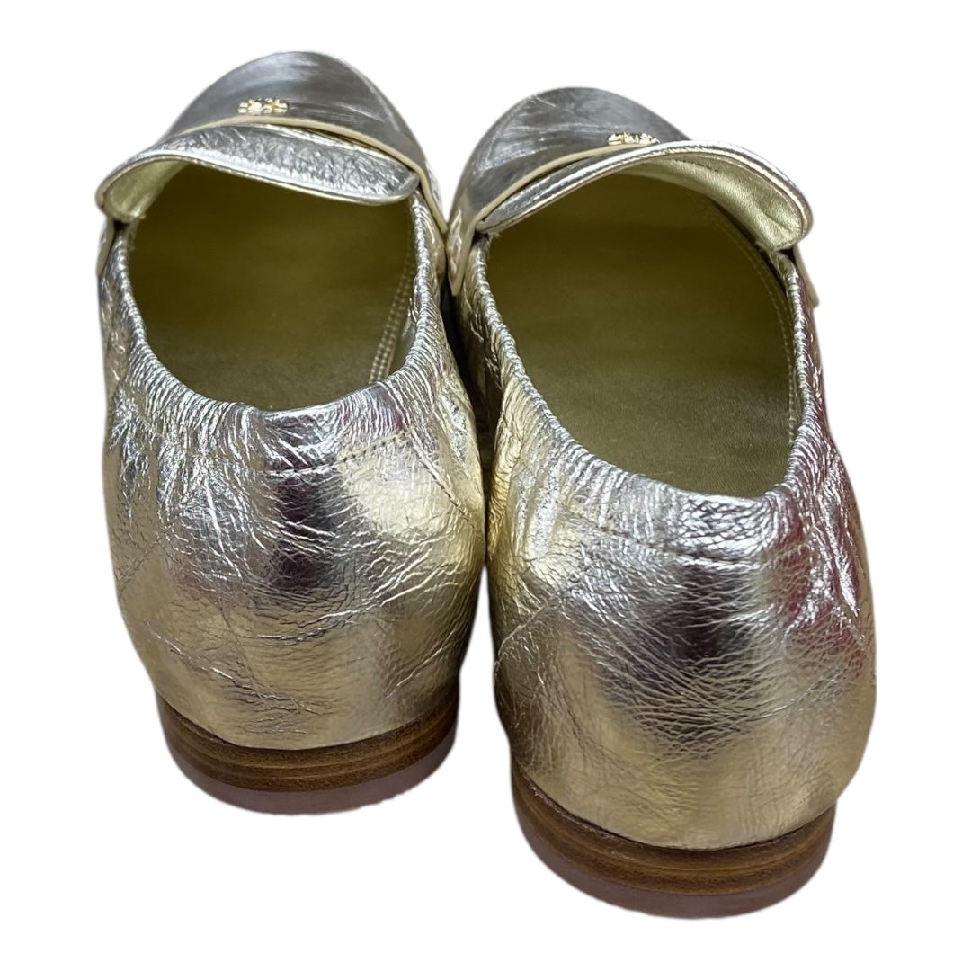 Shoes Designer By Tory Burch In Gold, Size:8