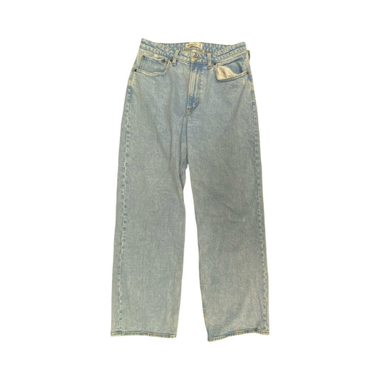 Jeans Straight By Abercrombie And Fitch In Blue Denim, Size:10