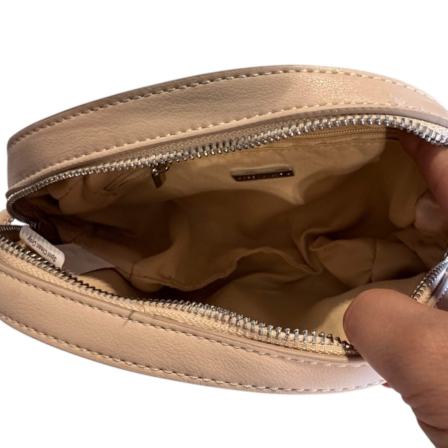 Handbag Leather By Bcbgmaxazria In Tan, Size:Small