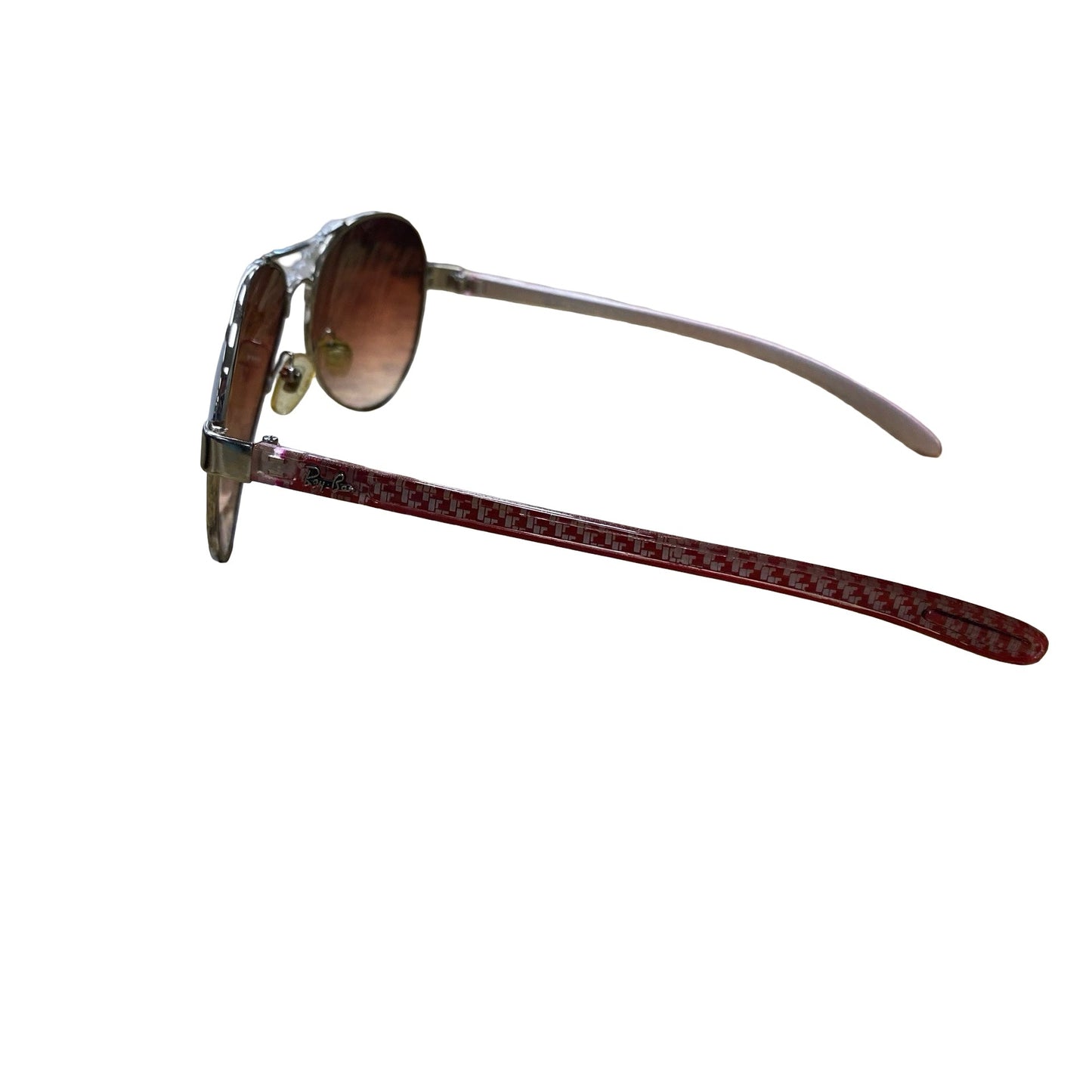 Sunglasses Designer By Ray Ban In Gold, Size: