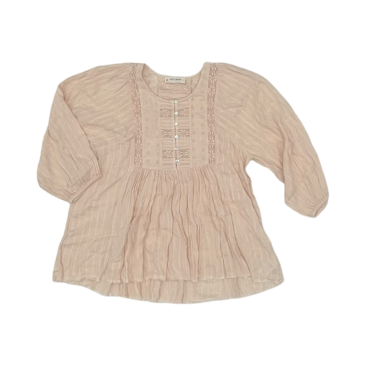 Blouse Ls By Lucky Brand In Peach, Size:S