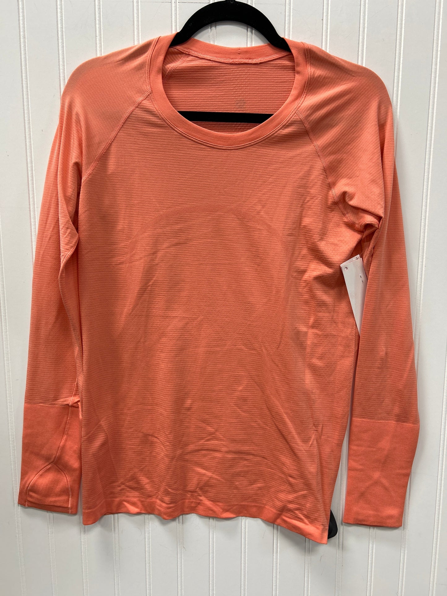 Athletic Top Ls Collar By Lululemon In Orange, Size:10
