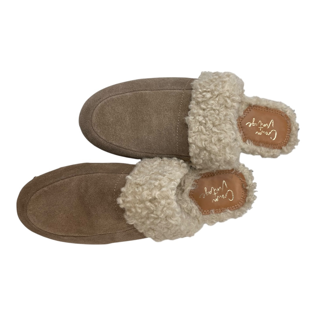 Shoes Heels Block By Crown Vintage In Taupe, Size:7